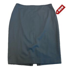 St. John Holt Renfrew gray silk pencil skirt 6 NWT business professional career